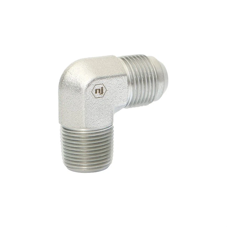 Male JIC To Male NPTF  hydraulic hose fittings Elbow 90 Degree